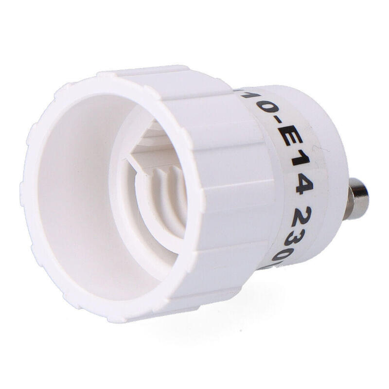 Pack De 5 Unidades - Convertidor De Gu10 A E14, 2 A 230 V, Blanco, Ø29 X 40 Mm (Retractilado)