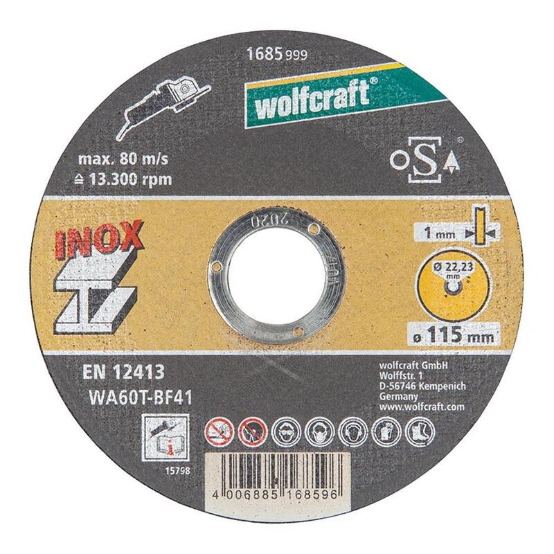 Pack De 5 Unidades - Disco Corte De Precisión Para Acero Inoxidable Ø115 X 1,0 X 22,23 Mm