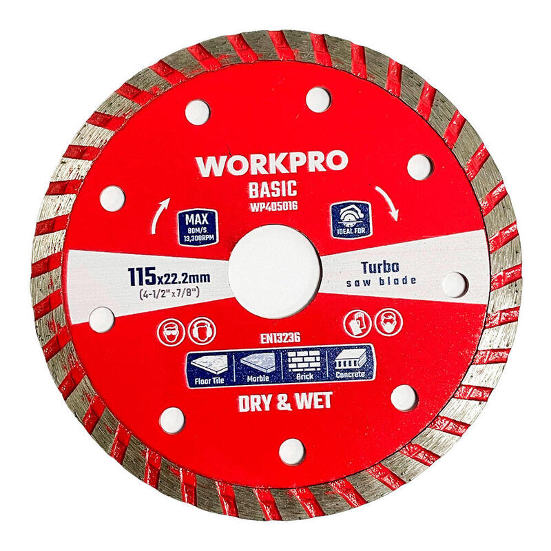 Pack De 5 Unidades - Disco Diamantado Continuo Turbo Basic Ø115 X 22,2 Mm