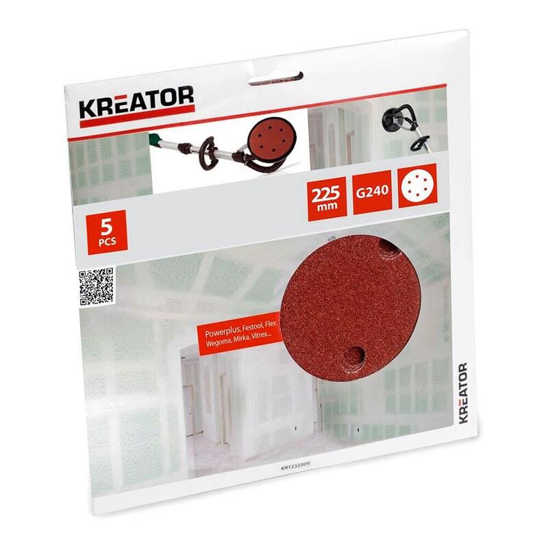 Pack De 5 Unidades - Disco Lija Cartón Yeso Ø225 Mm G240, Blister 5 Uds