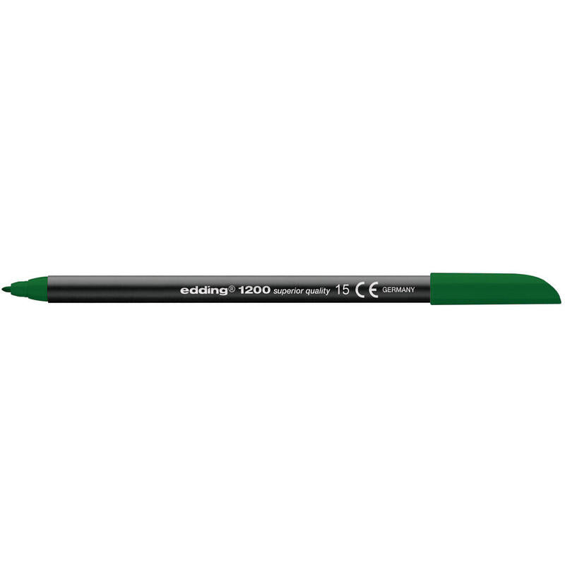 Pack De 5 Unidades Edding 1200 Rotulador Permanente Punta Redonda - Trazo Entre 0.5 Y 1 Mm. - Tinta Con Base De Agua - Color Verde Oliva