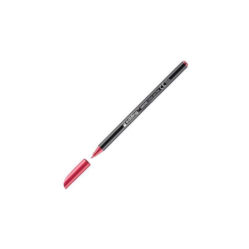 Pack De 5 Unidades Edding Rotulador Punta De Fibra 1200 Carmin