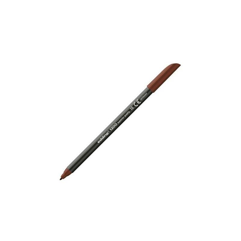 Pack De 5 Unidades Edding Rotulador Punta De Fibra 1200 Marrón Oscuro