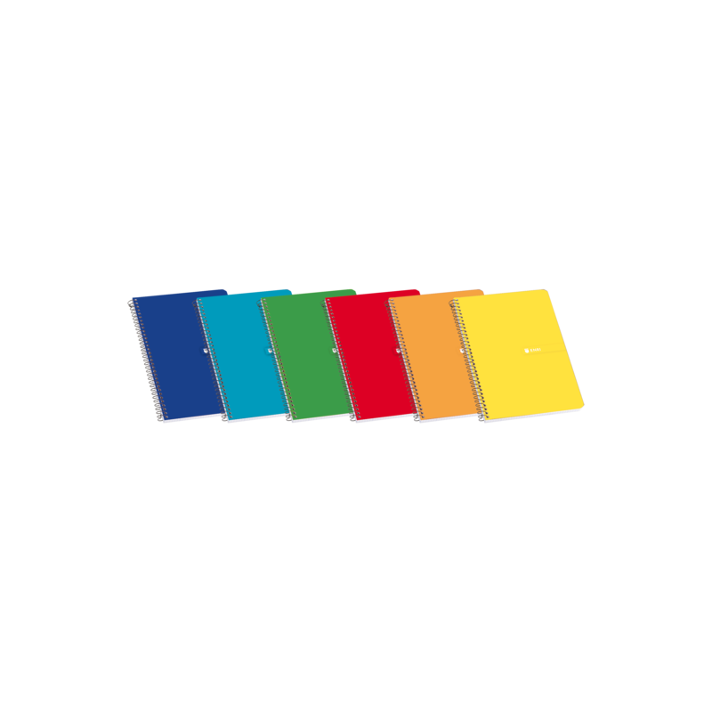 Pack De 5 Unidades Enri 4º Tapa Dura Cuaderno Espiral Pauta 3 Con Margen - 80 Hojas - Diseño Surtido - Resistente Tapa