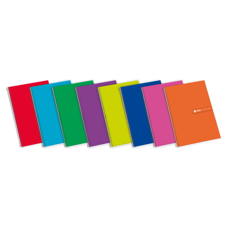 Pack De 5 Unidades Enri Status Fº Tapa Extradura Cuaderno Espiral 4x4 - Tapa Dura Resistente - Cuaderno Con Margen -