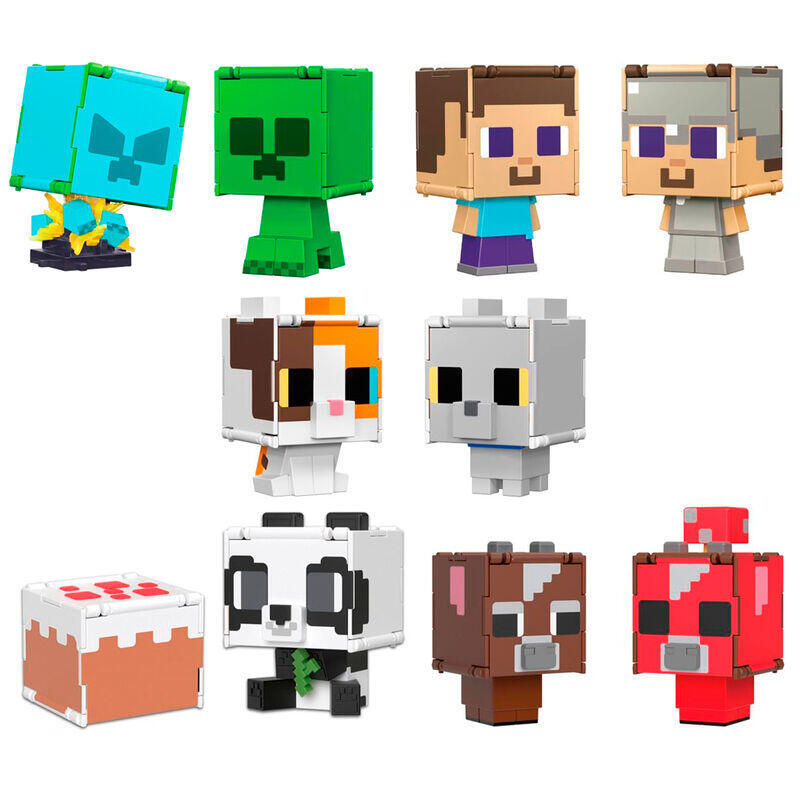 Pack De 5 Unidades - Figura Intercambiable Minecraft 9,5cm Surtido