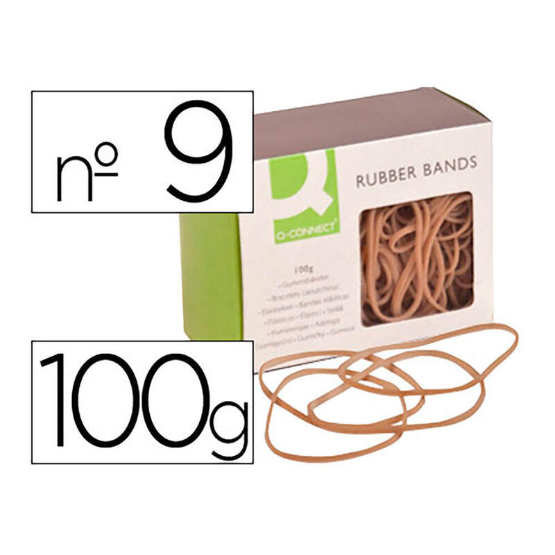 Pack De 5 Unidades - Gomillas Elásticas Q-Connect 100g. N°9 90x2mm