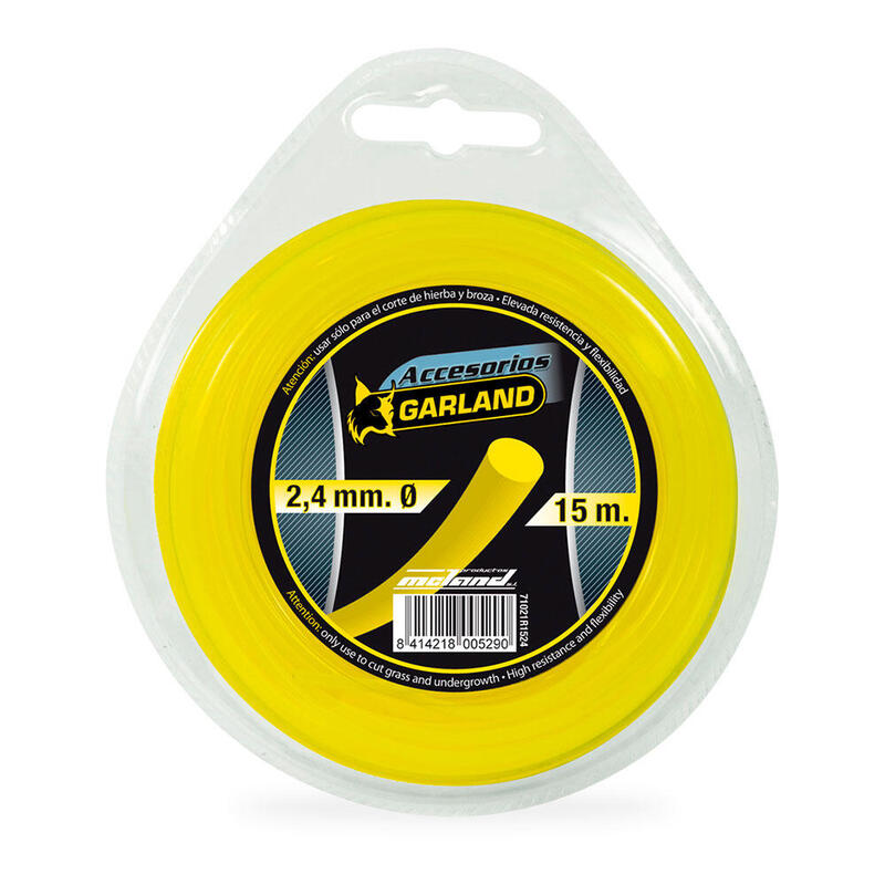 Pack De 5 Unidades - Hilo Dispensador Para Desbrozadora 15m Ø2,4mm Redondo 71021r1524 Garland