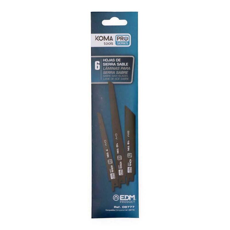 Pack De 5 Unidades - Kit 6 Hojas De Sierra De Sable Recambio Para 08776 Koma Tools
