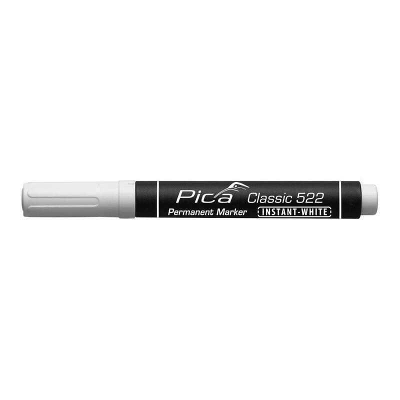Pack De 5 Unidades - Marcador Permanente Punta Tipo Bala Gruesa, Blanco