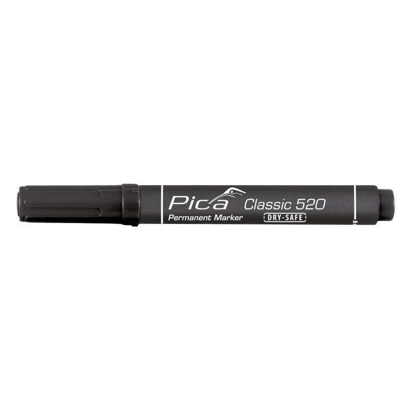 Pack De 5 Unidades - Marcador Permanente Tipo Bala Negro