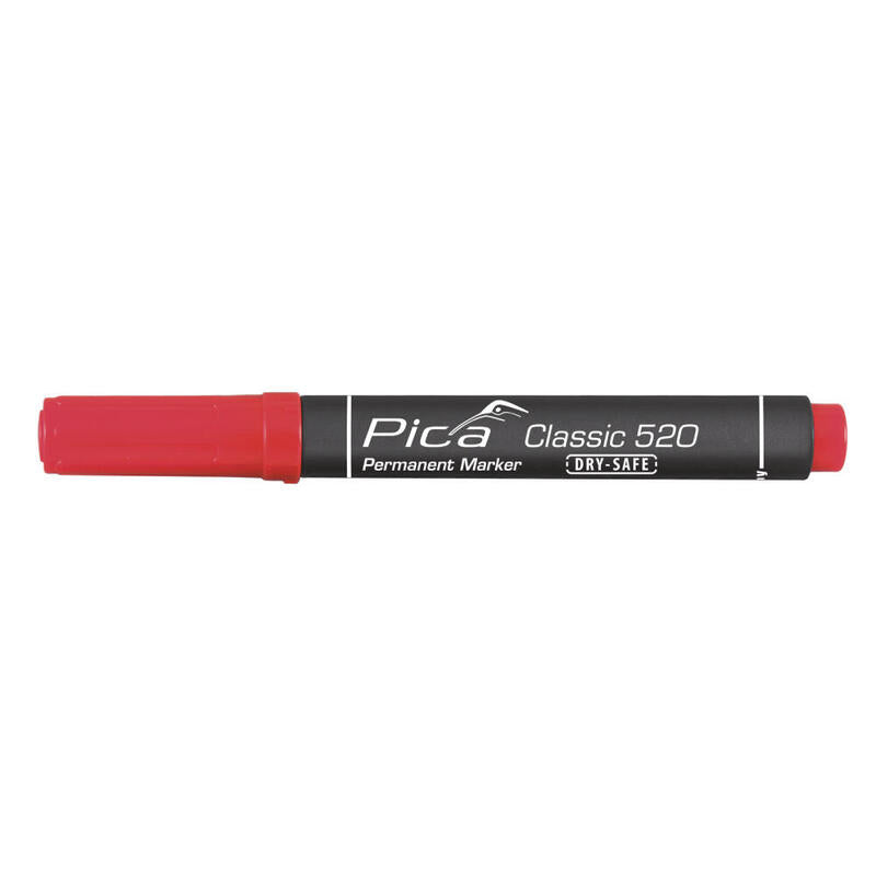 Pack De 5 Unidades - Marcador Permanente Tipo Bala Rojo