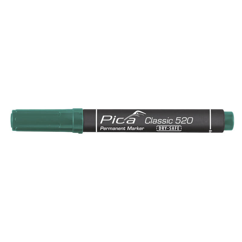 Pack De 5 Unidades - Marcador Permanente Tipo Bala Verde