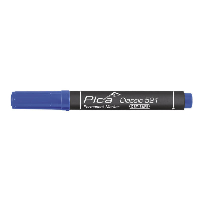 Pack De 5 Unidades - Marcador Permanente Tipo Pincel Azul
