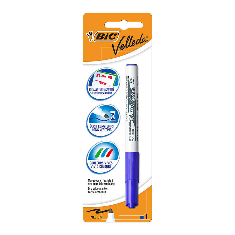 Pack De 5 Unidades - Marcador Pizarra Velleda 1741 Azul Blister
