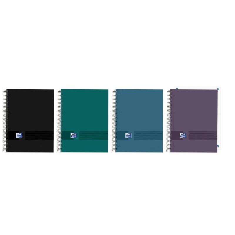 Pack De 5 Unidades Oxford And You Cuaderno De Espiral - Formato A5+ - 48 Hojas Lisas - Tapa Extradura - Digitalizacion