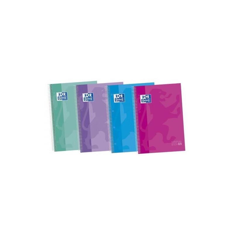Pack De 5 Unidades Oxford Cuaderno Classic Europeanbook 5 Write&Erase 120h A4+ 5x5 Microperforado T/Extradura Colores Tendencia
