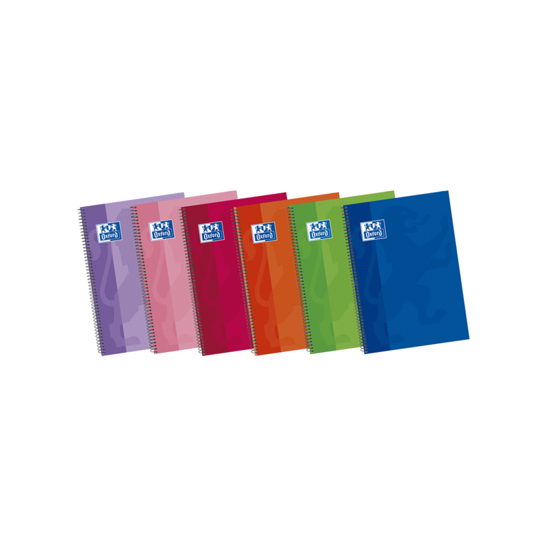 Pack De 5 Unidades Oxford School Classic Write&Erase Fº Cuaderno Espiral - Tapa Extradura - Pauta 3.5mm Con Margen - 80
