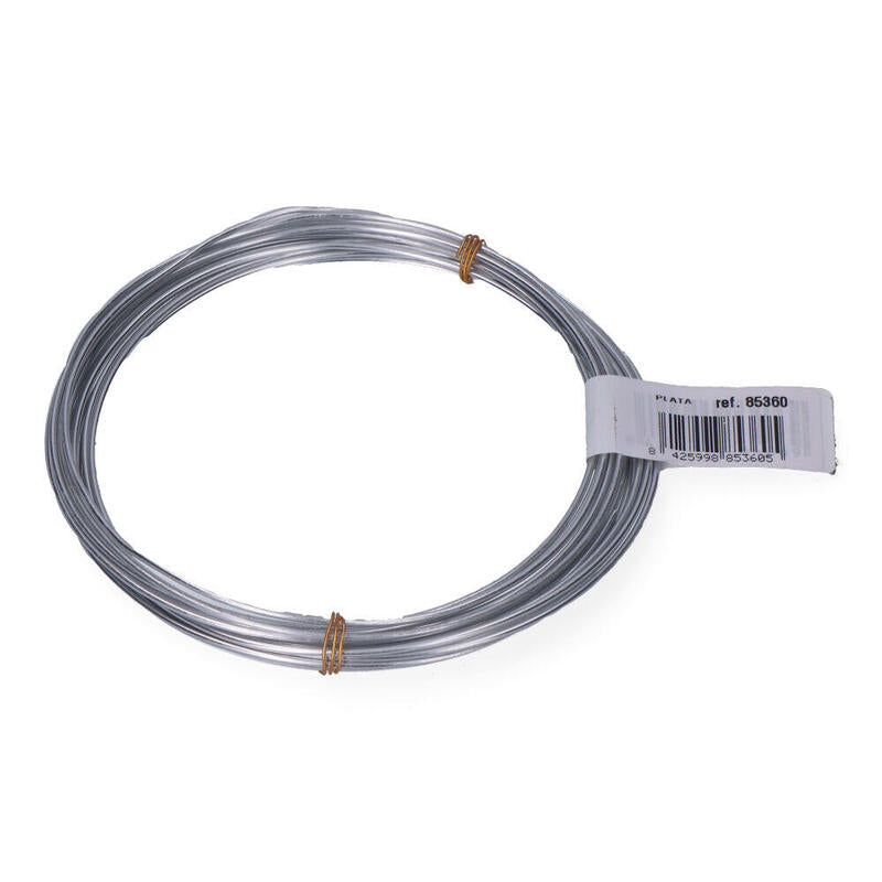 Pack De 5 Unidades - Pack 1 Unid. Rollo Alambre Aluminio 1,5mm 5m Plata