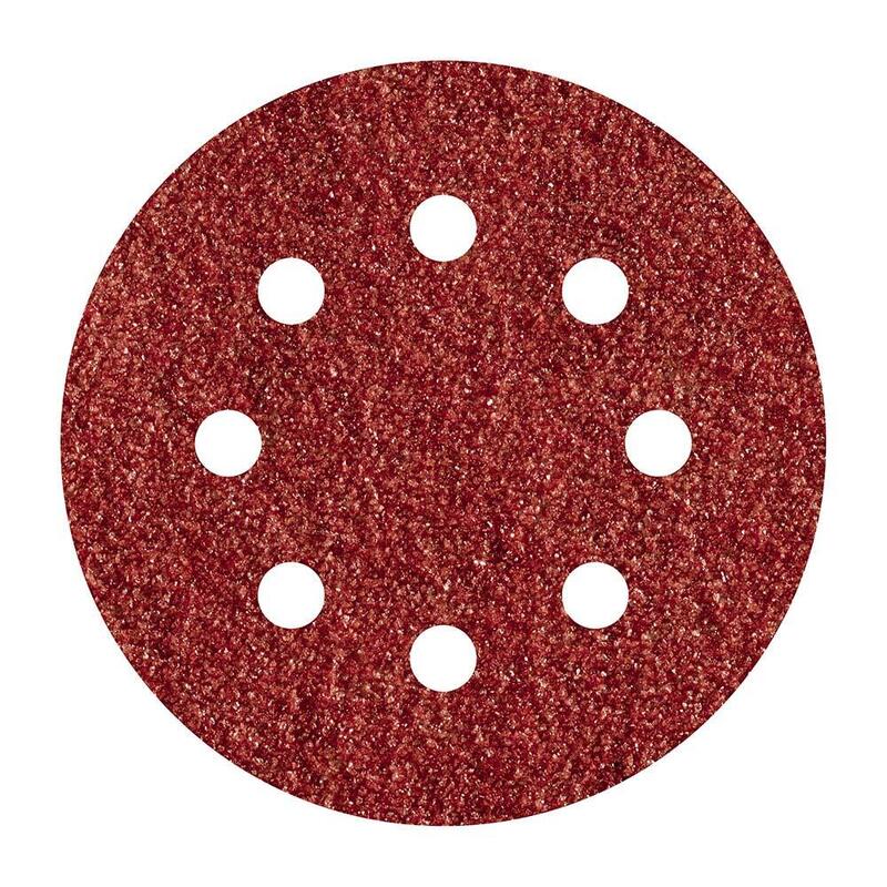 Pack De 5 Unidades - Pack 5 Hojas De Lijar Adhesivas, Corindón Grano 120 Perforadas Ø125mm 2251000 Wolfcraft