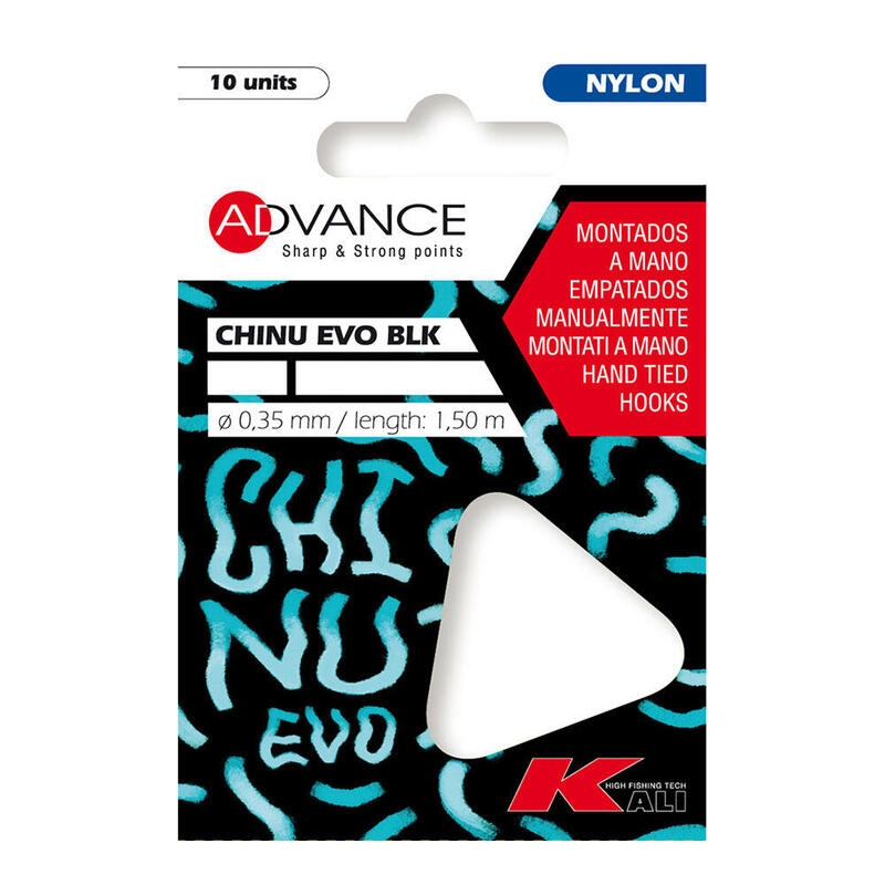 Pack De 5 Unidades - Paquete 10 Anzuelos Chinu Evo Blk 2 Ø 0,30 Mm 1,50 M