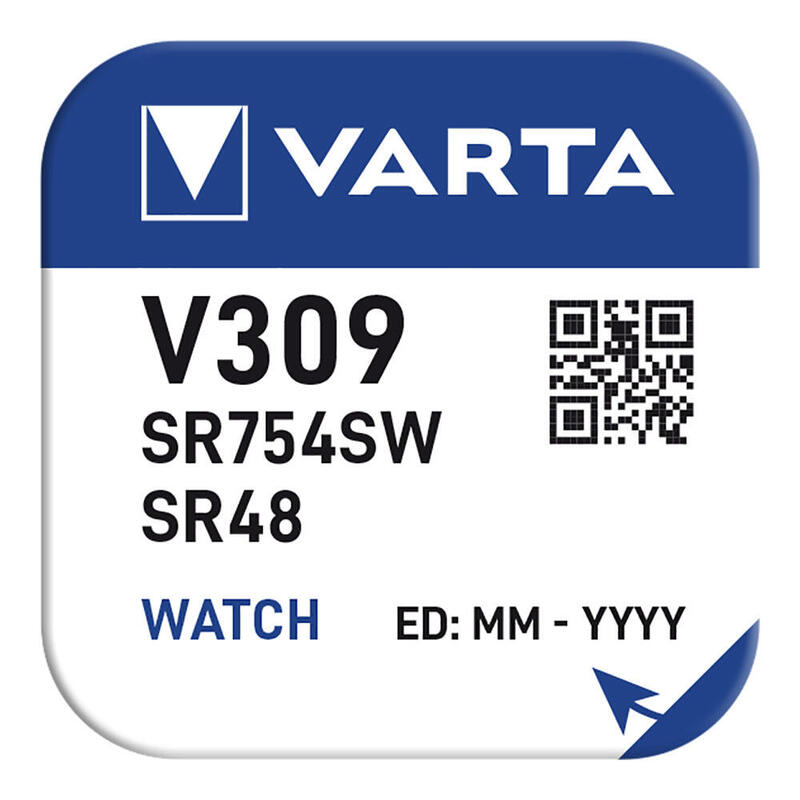 Pack De 5 Unidades - Pila De Boton Sr4b - V309 Varta 73mah (Blister 1 Unid.) Ø7,9x5,4mm
