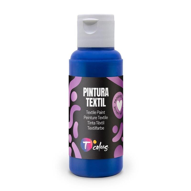 Pack De 5 Unidades - Pintura Textil Azul Ultramar , 80 Ml