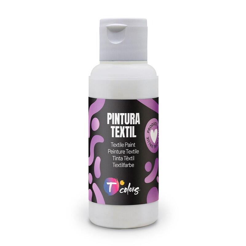 Pack De 5 Unidades - Pintura Textil Blanca, 80 Ml