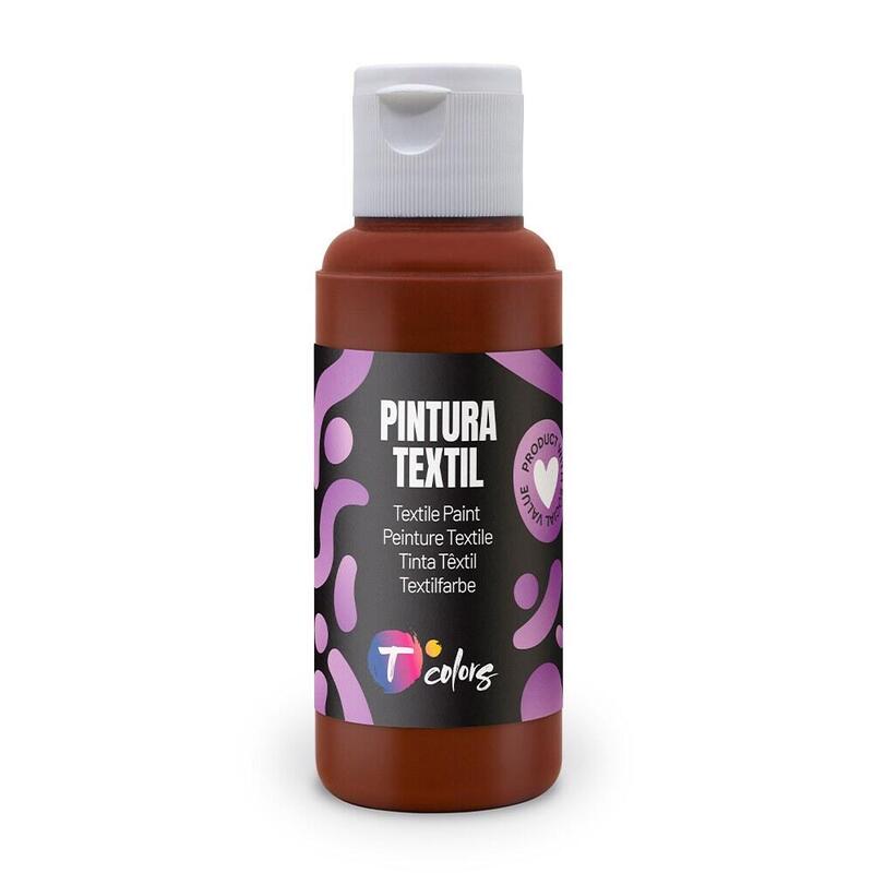 Pack De 5 Unidades - Pintura Textil Marrón, 80 Ml