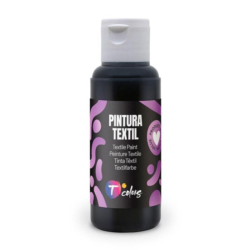 Pack De 5 Unidades - Pintura Textil Negro, 80 Ml