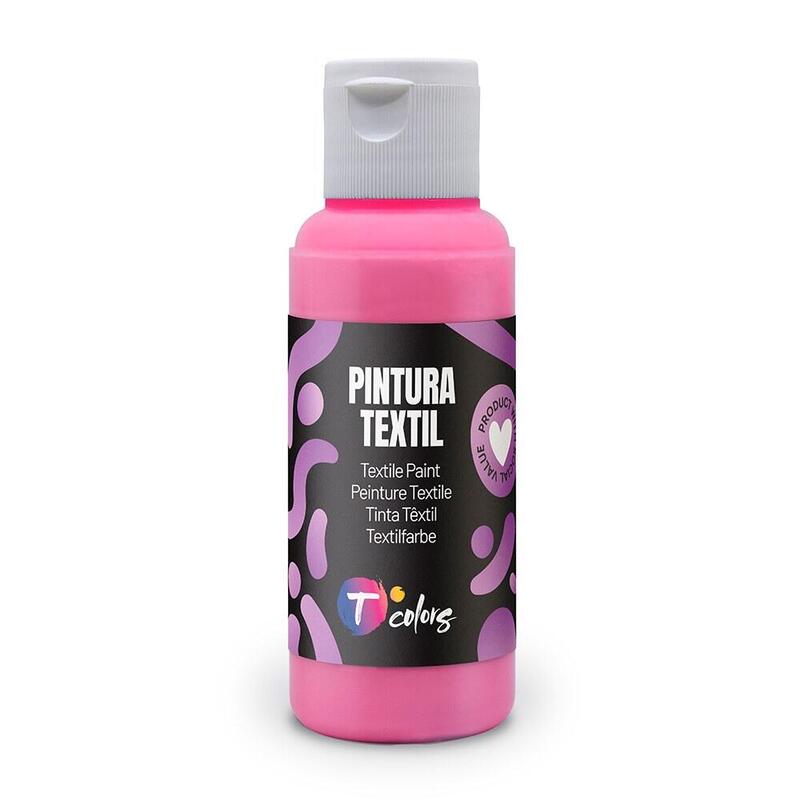 Pack De 5 Unidades - Pintura Textil Rosa, 80 Ml