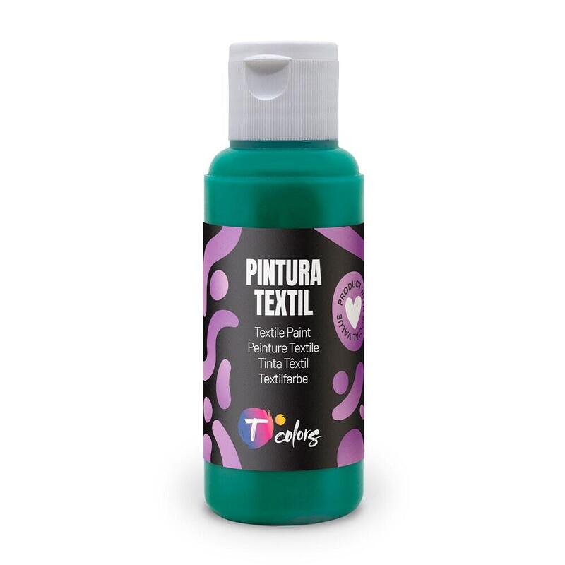 Pack De 5 Unidades - Pintura Textil Verde Oscuro, 80 Ml
