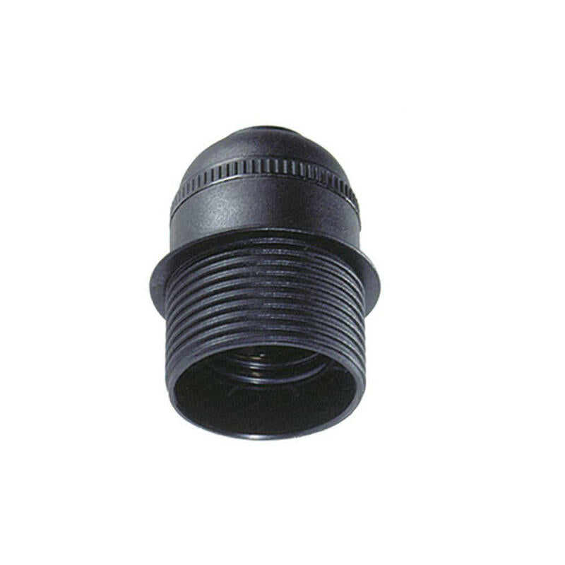Pack De 5 Unidades - Portalamparas Semiroscado E27 Negro Solera 6829ctn