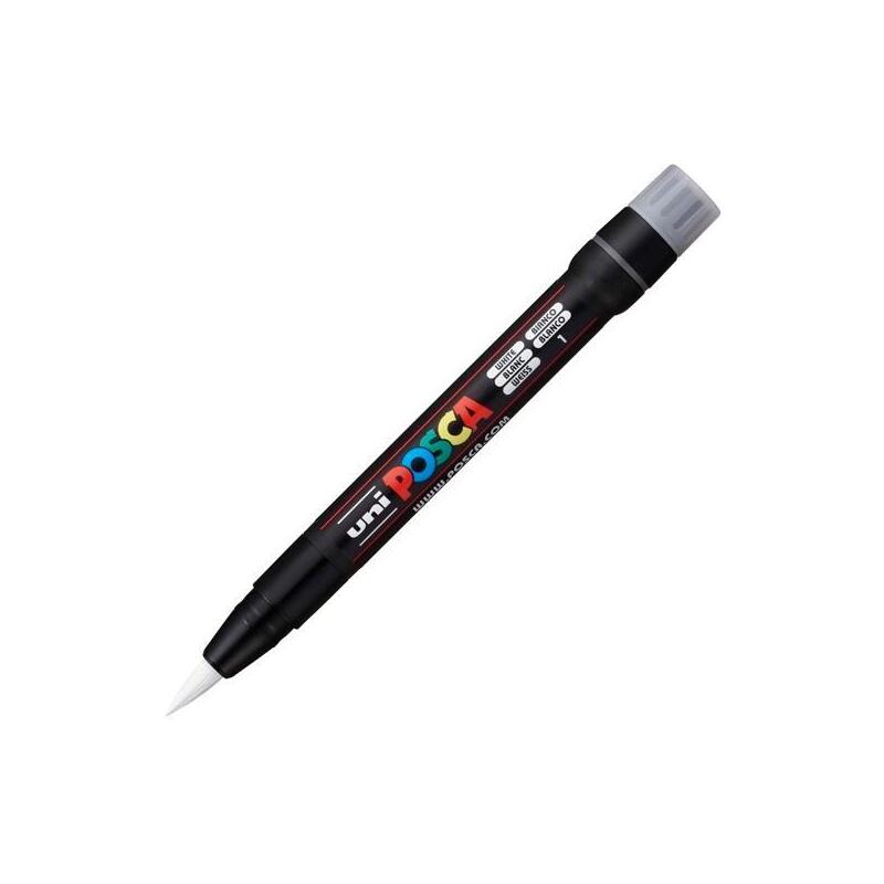 Pack De 5 Unidades Posca Marcador Pcf-350 No Permanente Punta Acrílica Estilo Pincel Blanco