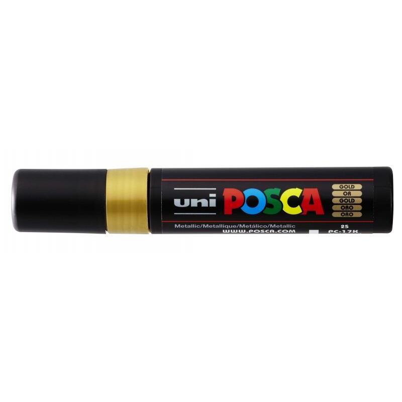 Pack De 5 Unidades Posca Pc-17k Marcador De Pintura - Punta Biselada De Poliester 15mm - Linea Muy Gruesa - Tinta Base