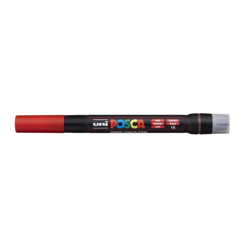 Pack De 5 Unidades Posca Pcf-350 Marcador De Pintura - Punta Acrilica Estilo Pincel - Tinta Base Al Agua - No