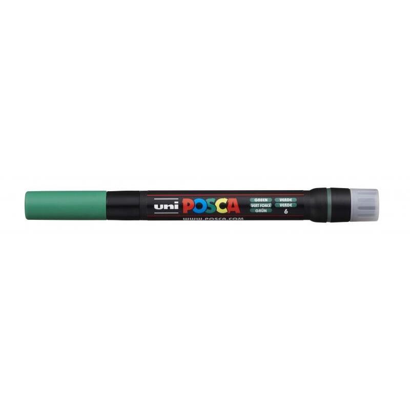 Pack De 5 Unidades Posca Pcf-350 Marcador De Pintura - Punta Acrilica Estilo Pincel - Tinta Pigmentada Base Al Agua -