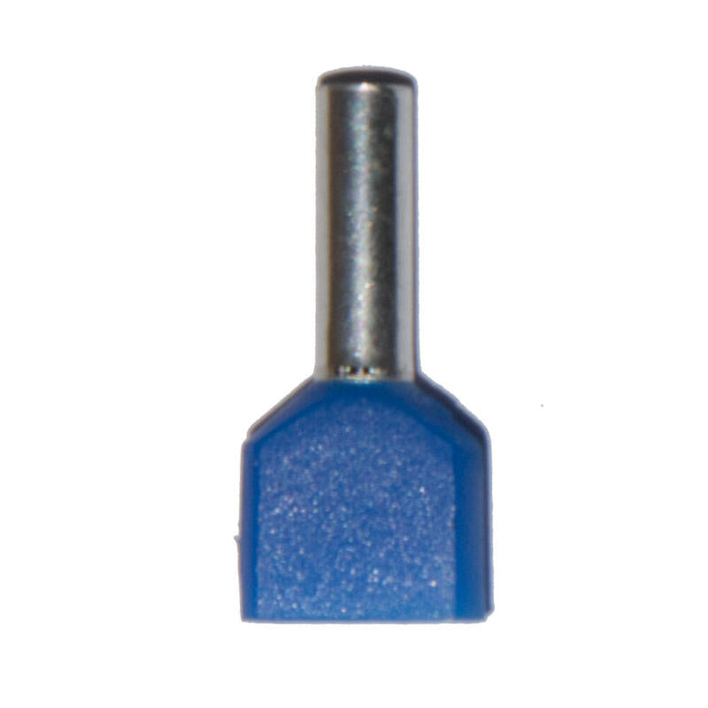 Pack De 5 Unidades - Puntera Aislada 00,75 Mm², Doble, Azul, 100 Uds