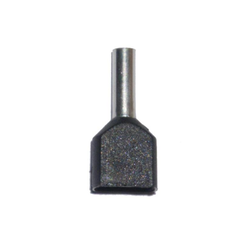 Pack De 5 Unidades - Puntera Aislada 01,50 Mm², Doble, Negra, 100 Uds