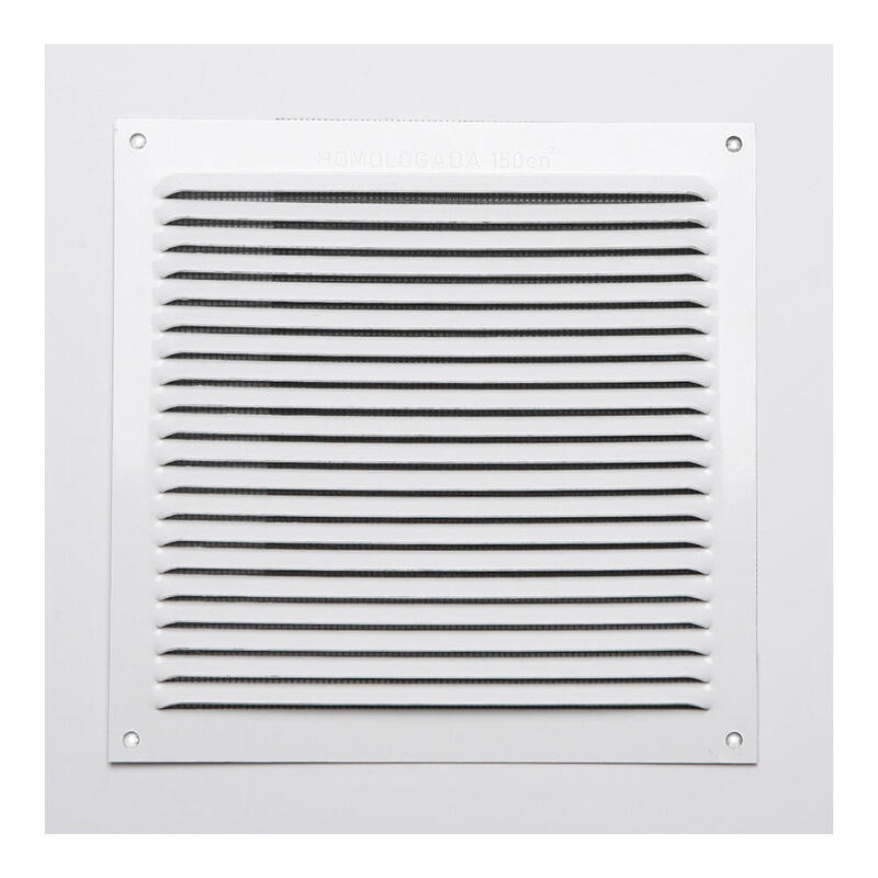 Pack De 5 Unidades - Rejilla S/Borde De Aluminio 0.6 Blanco Lacado 170x170mm