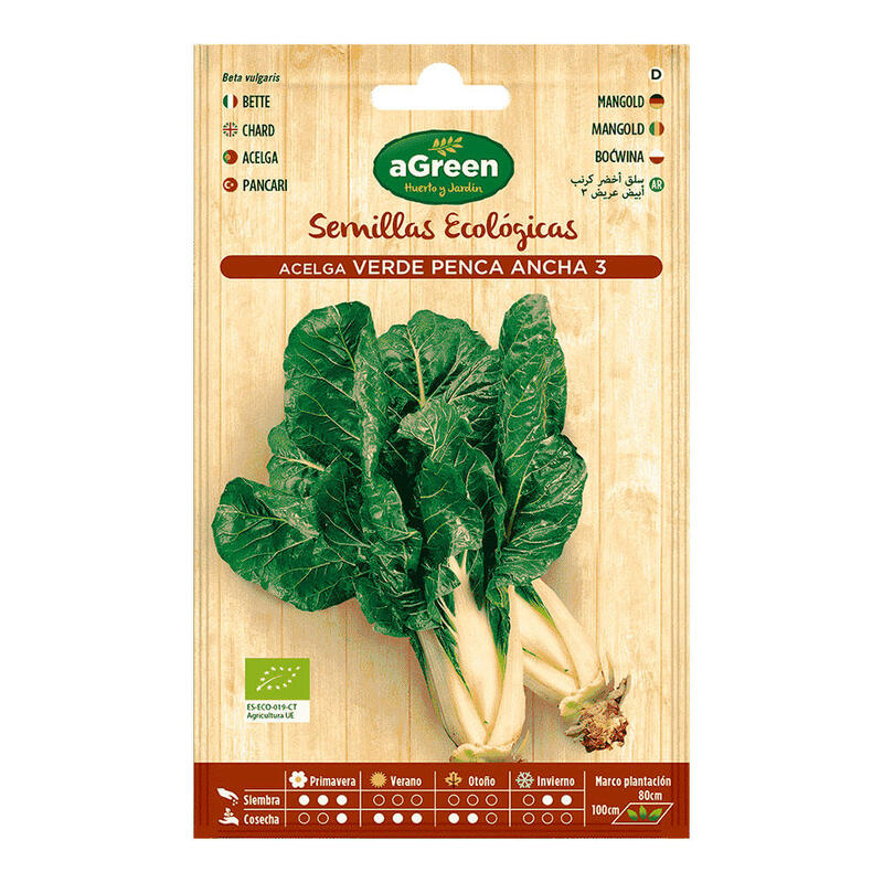 Pack De 5 Unidades - Sobre Con Semillas Eco De Acelga Verde Agreen