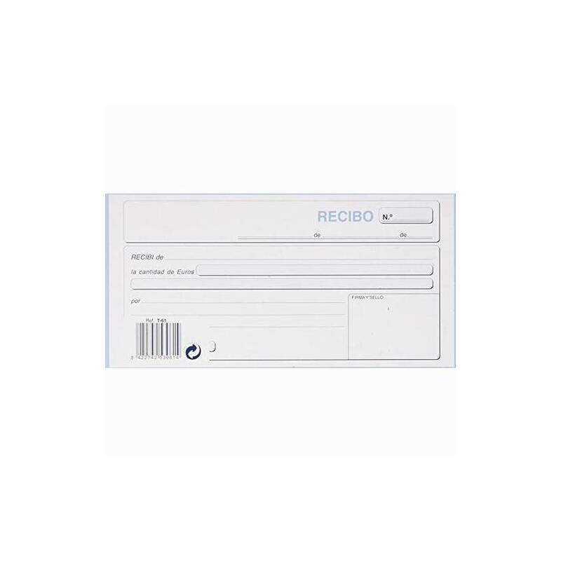 Pack De 5 Unidades Talonario Recibos Tercio De Folio Triplicado Autocopia