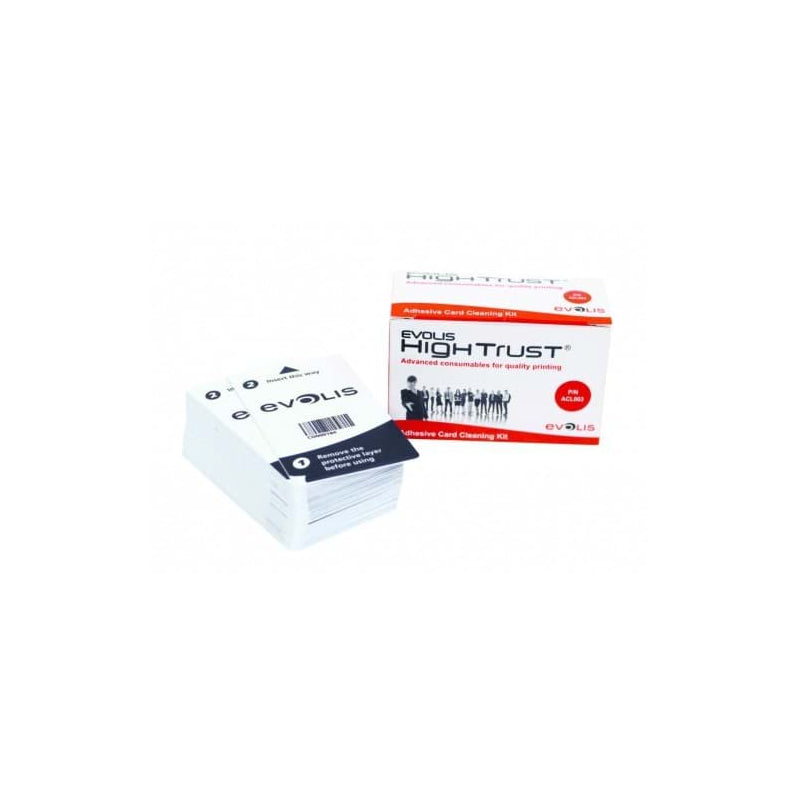 Pack De 50 Tarjetas Adhesivas Limpiadoras Para Impresoras Evolis