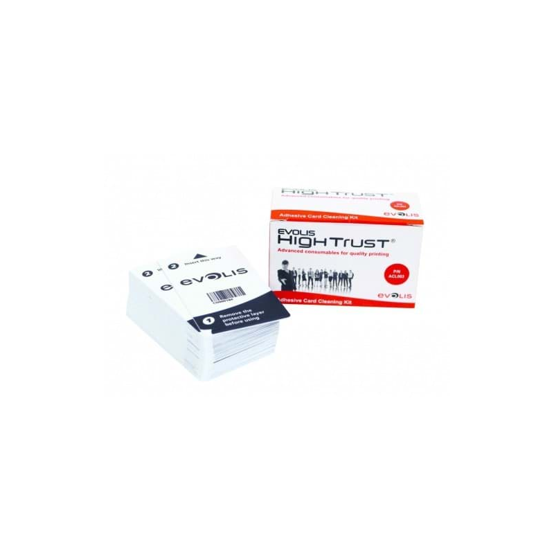 Pack De 50 Tarjetas Adhesivas Limpiadoras Para Impresoras Evolis