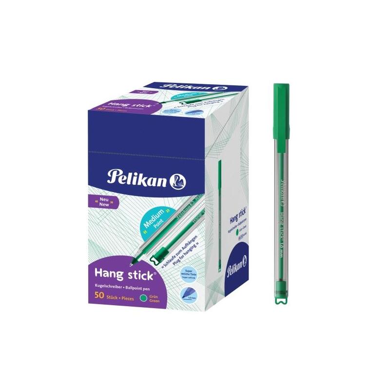Pack De 50 Unidades Pelikan Hang Stick Boligrafo De Bola - Trazo De 1mm - Capuchon Antiasfixia - Cuerpo Triangular