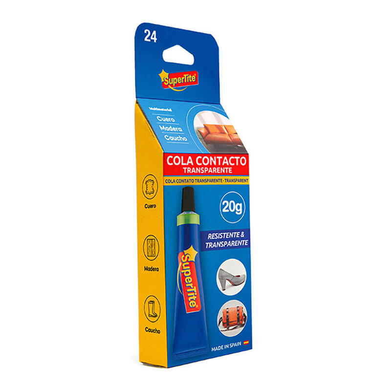 Pack De 6 Unidades - 8414646242496adhesivo Contacto Transparente Blister 20ml 2424 Supertite