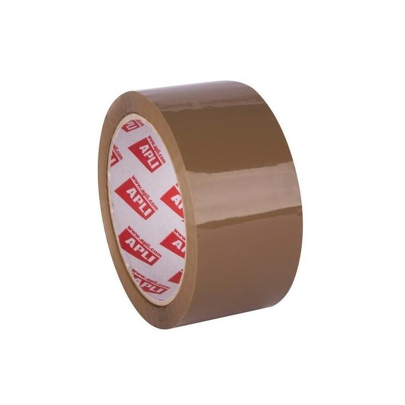 Pack De 6 Unidades Apli Precinto Premium Sin Ruido Pvc Solvente 32 Micras 48mm X 66m Marrón