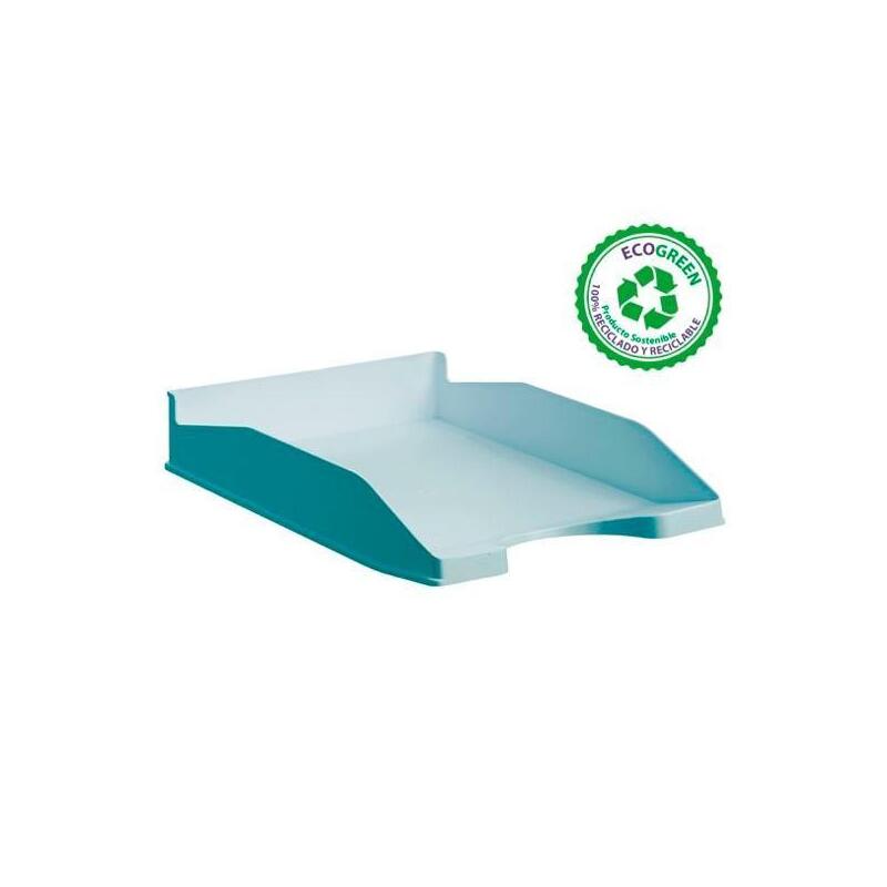 Pack De 6 Unidades Archivo 2000 Bandeja Ecogreen Apilable 3 Posiciones 345x255x60mm Reciclado Azul Pastel