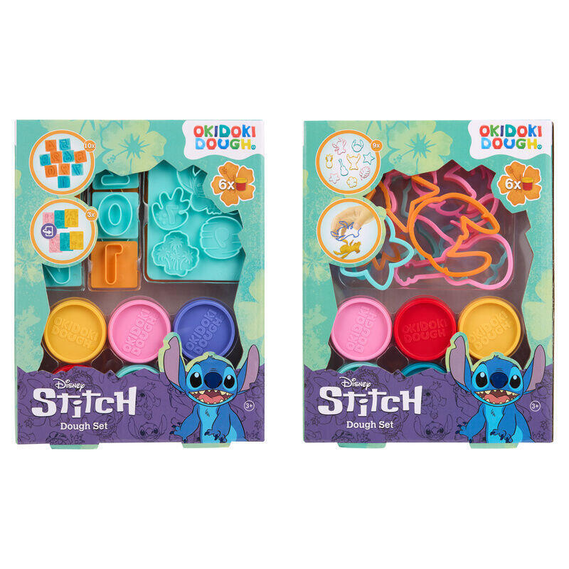 Pack De 6 Unidades - Blister 6 Mini Botes Plastilina + Moldes Stitch Disney Surtido