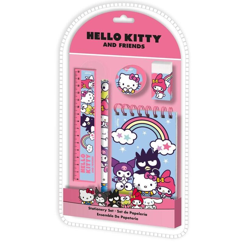 Pack De 6 Unidades - Blister Papeleria Hello Kitty And Friends 5pzs